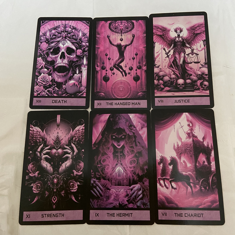 Dek Kartu Tarot Gotik Pink 78  - Tarot Cards Deck With Guidebook ulasan dan harga