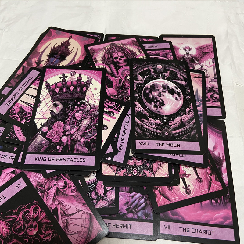 Dek Kartu Tarot Gotik Pink 78  - Tarot Cards Deck With Guidebook ulasan dan harga