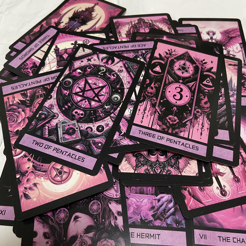 Dek Kartu Tarot Gotik Pink 78  - Tarot Cards Deck With Guidebook ulasan dan harga